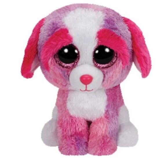NWT TY Beanie Boos - SHERBET the Dog (Glitter Eyes) (6 inch) Boo Toy - Picture 1 of 7